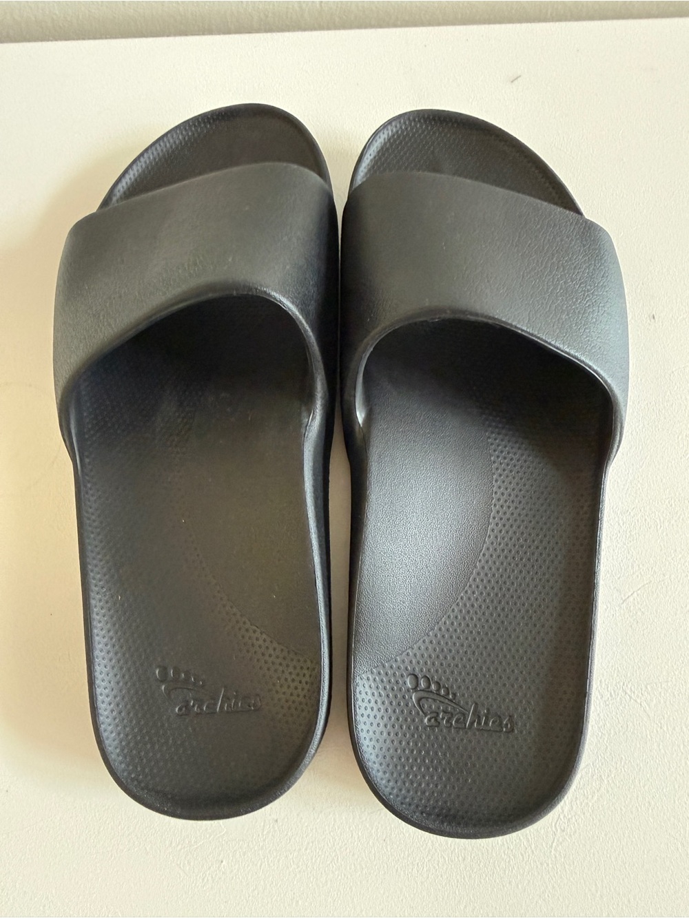 ARCHIES Arch Support Slides Sandals Women's Size 9 Black - Picture 3 of 7